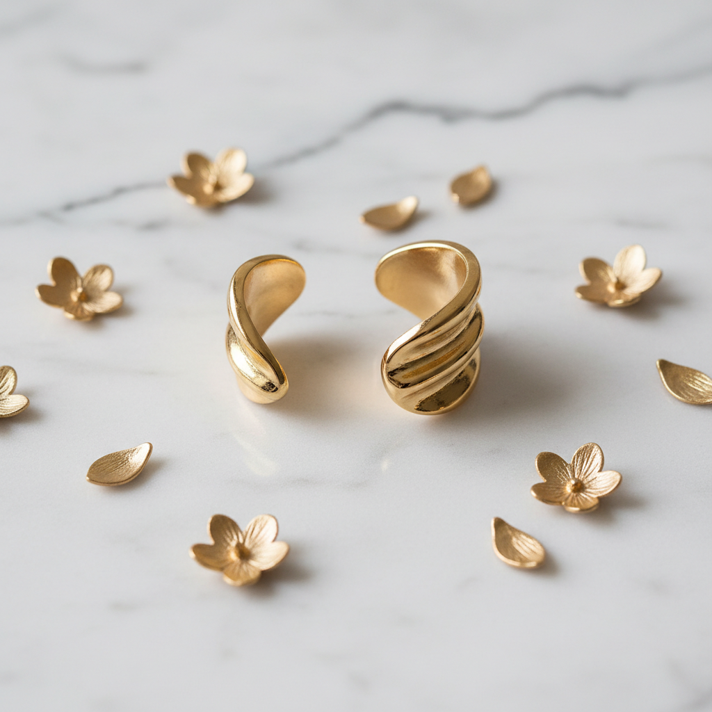 Brinco Ear Cuff Dourado